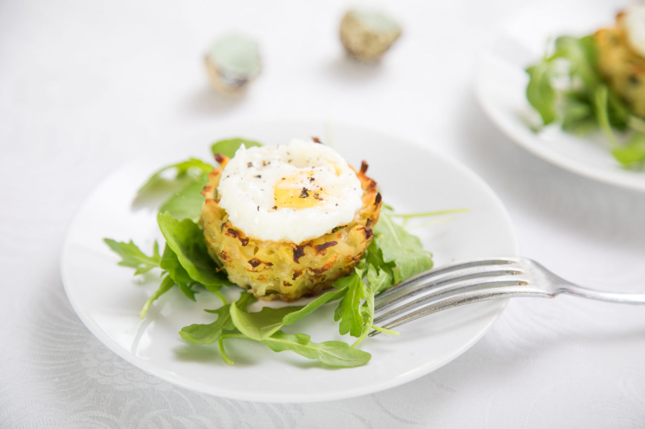 Bramborové muffiny s křepelčími vejci